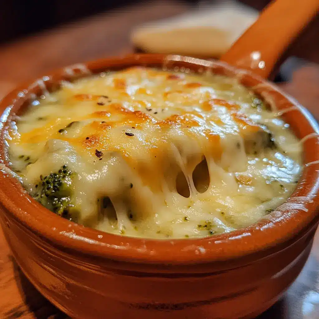 Creamy gluten free broccoli cheddar soup in a bowl