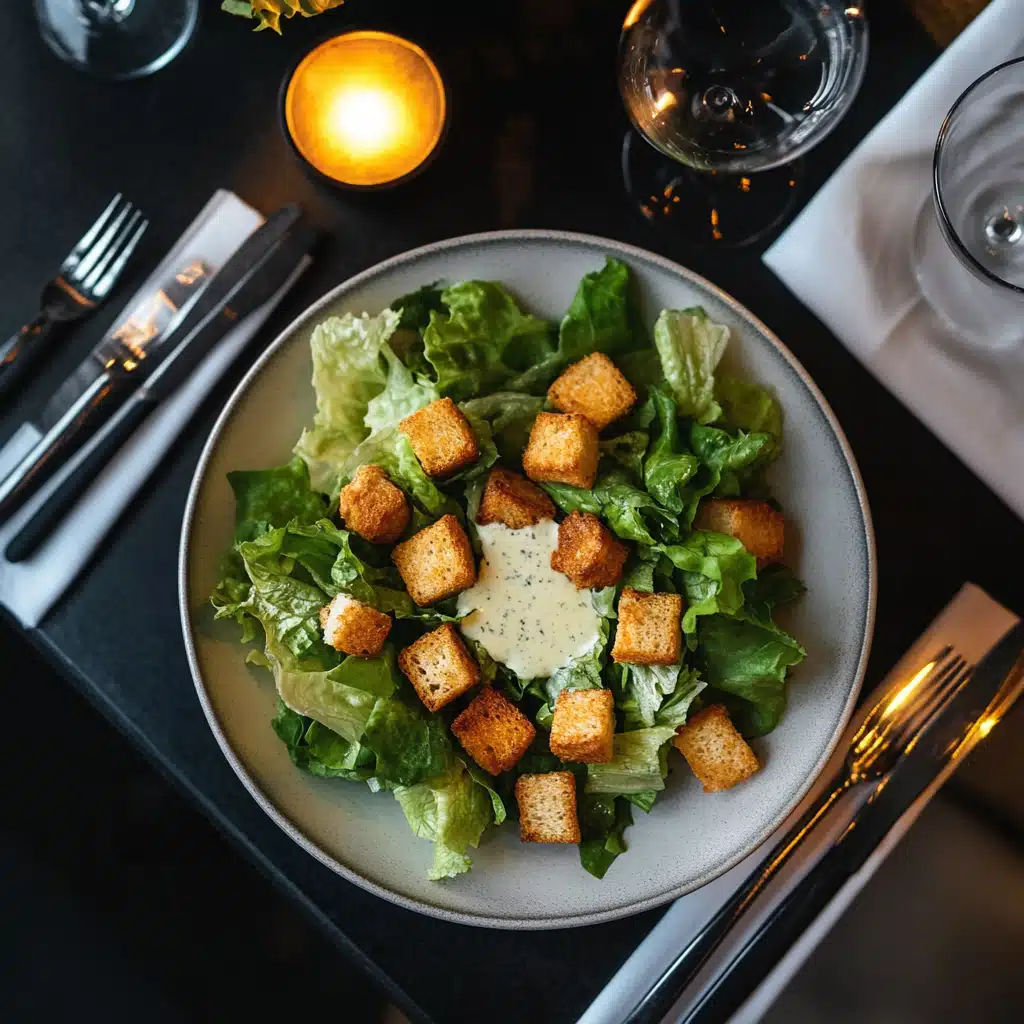 Risk of gluten in restaurant Caesar salad
