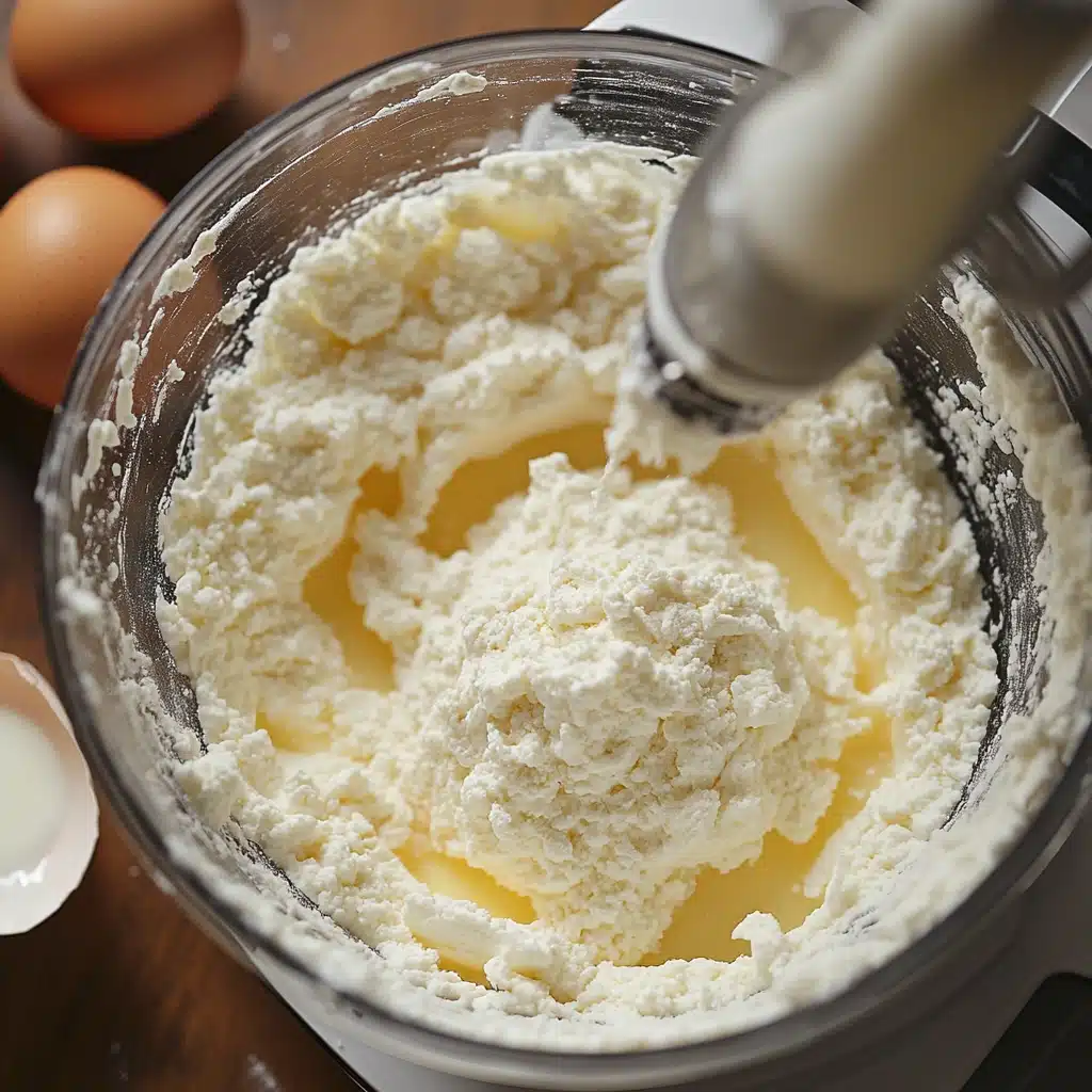 Blending cottage cheese for bagel dough