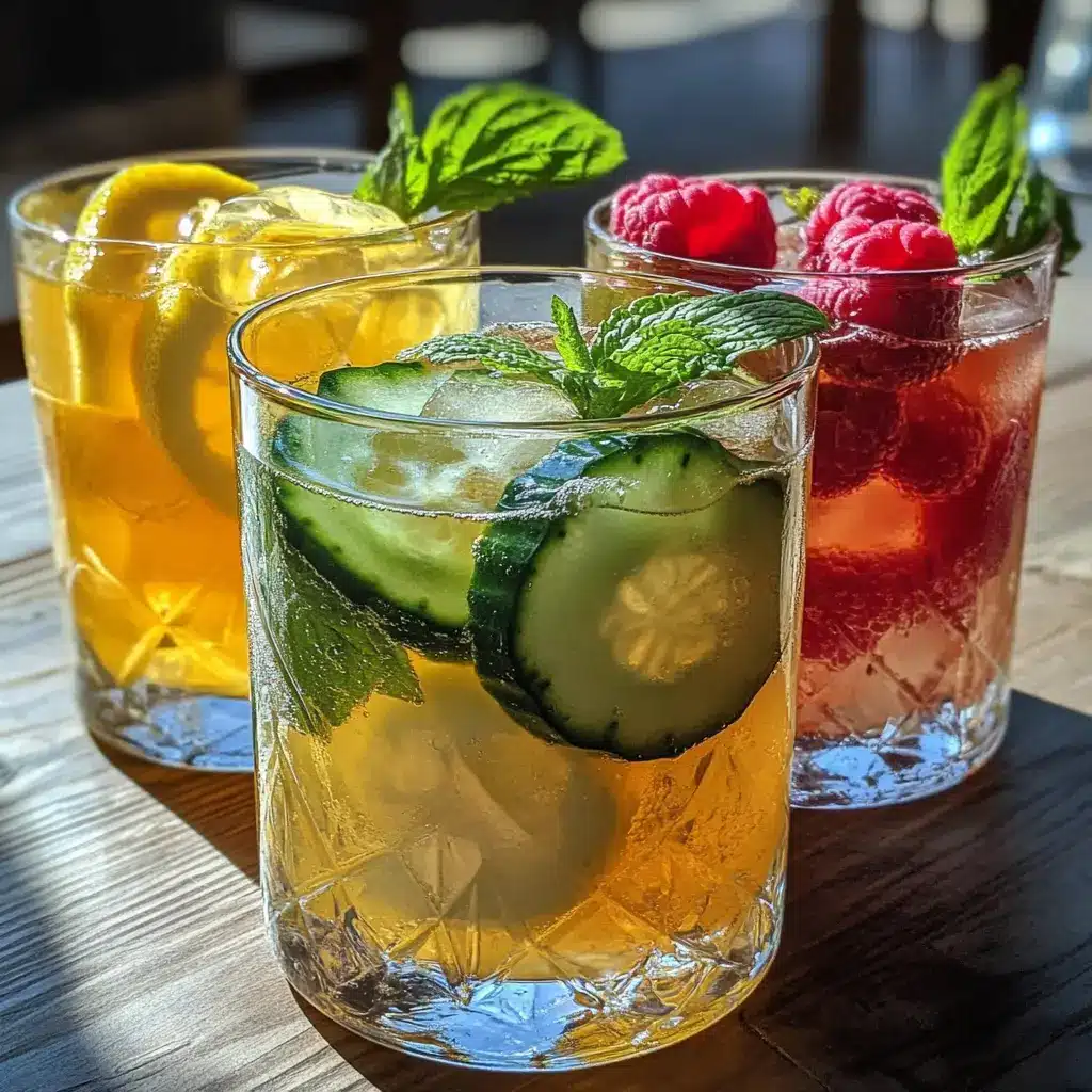 Lemon squash schorle recipe variations with fresh fruit and herbs