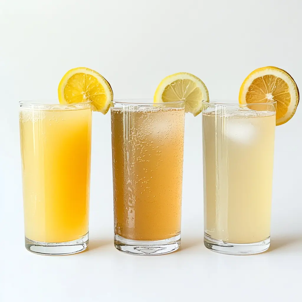 Comparison of lemonade, lemon squash, and lemon squash schorle recipe
